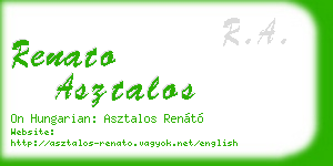 renato asztalos business card